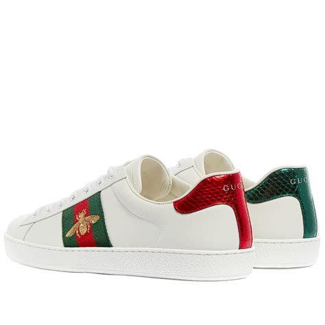 gucci aces bee white heel|gucci ace shoes customer service.